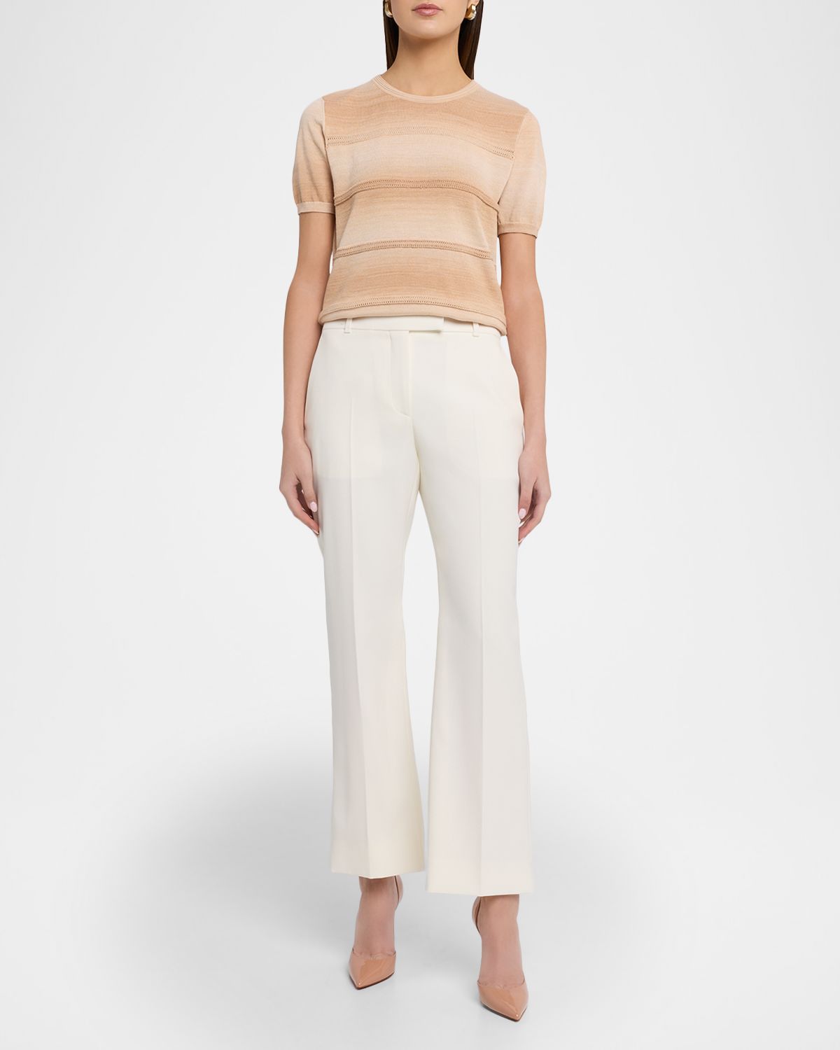 Kobi Halperin Hayden Striped Ombre Cotton Sweater