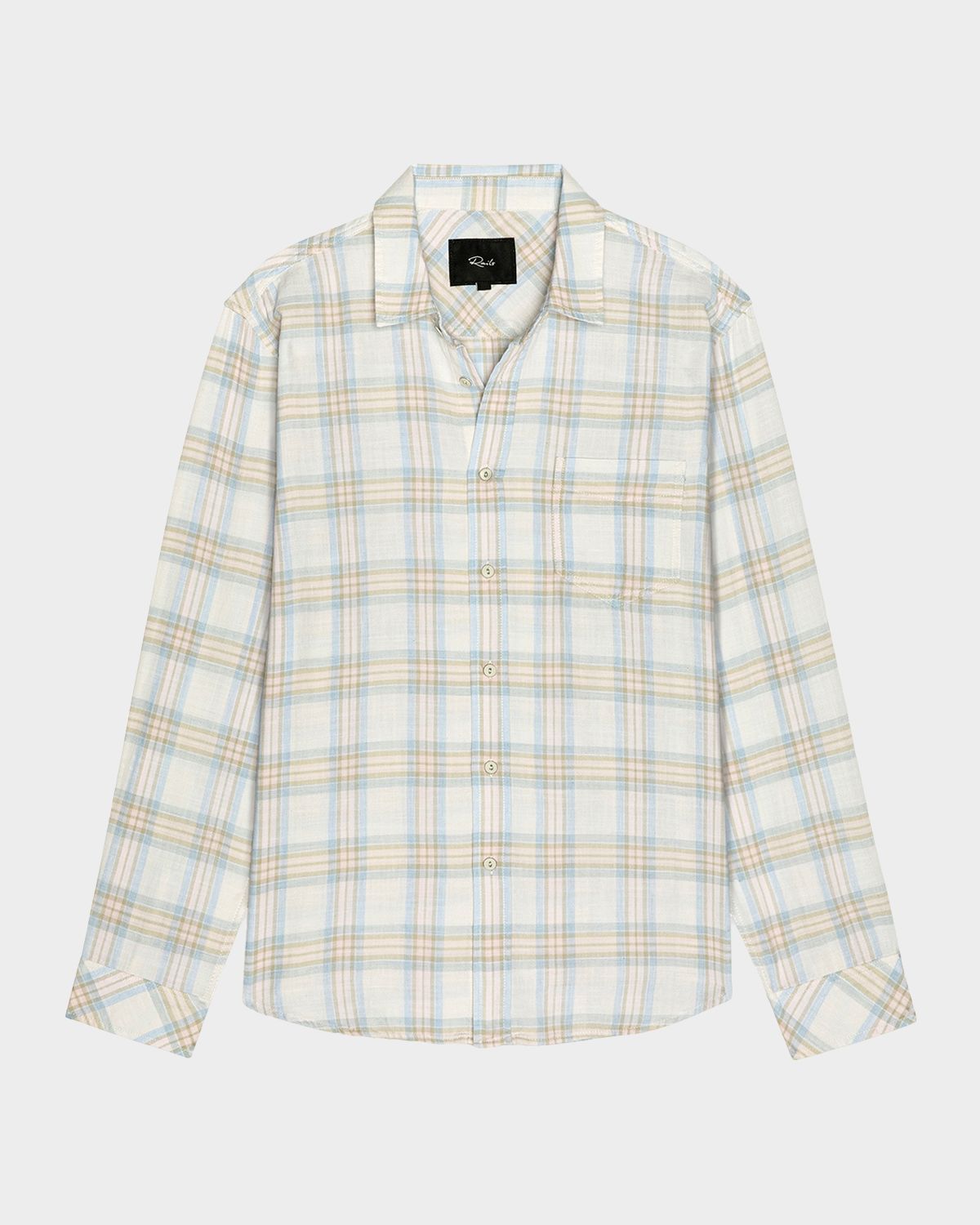 Rails Men 's Long-Sleeve Wyatt Shirt in Conch Shore