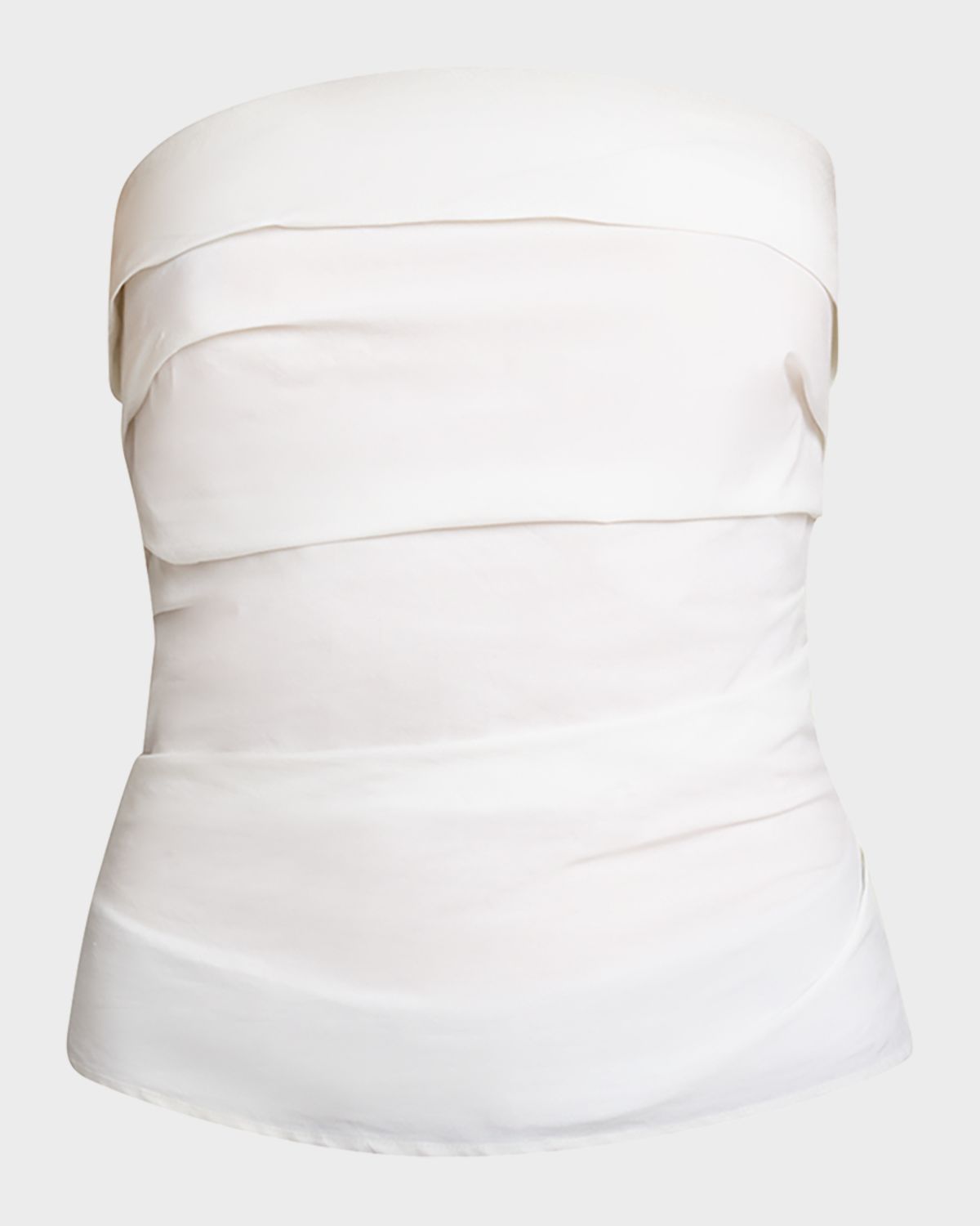 Proenza Schouler White Label Maisy Strapless Ruched Top in Poplin | Thumbnail 6