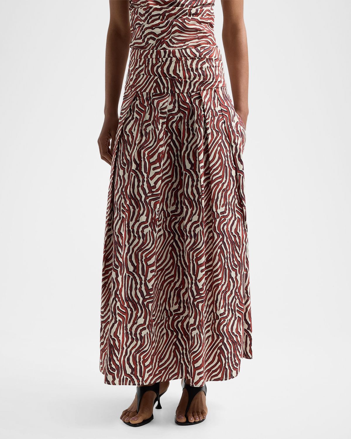 Proenza Schouler White Label Nessa Maxi Skirt in Poplin | Thumbnail 4 Proenza Schouler White Label Nessa Maxi Skirt in Poplin | Thumbnail 4
