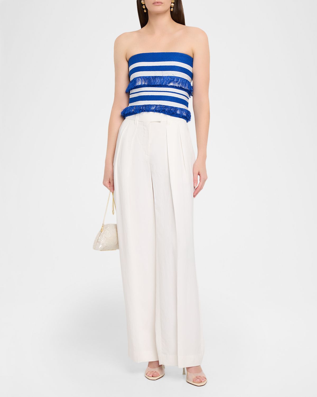 SIMKHAI Cairo Knit Fringe Tube Top