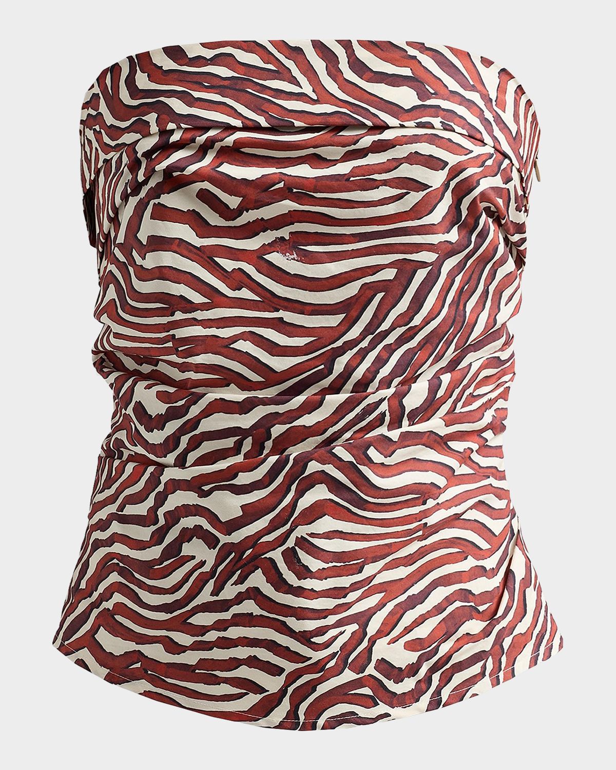 Proenza Schouler White Label Maisy Strapless Ruched Top in Poplin
