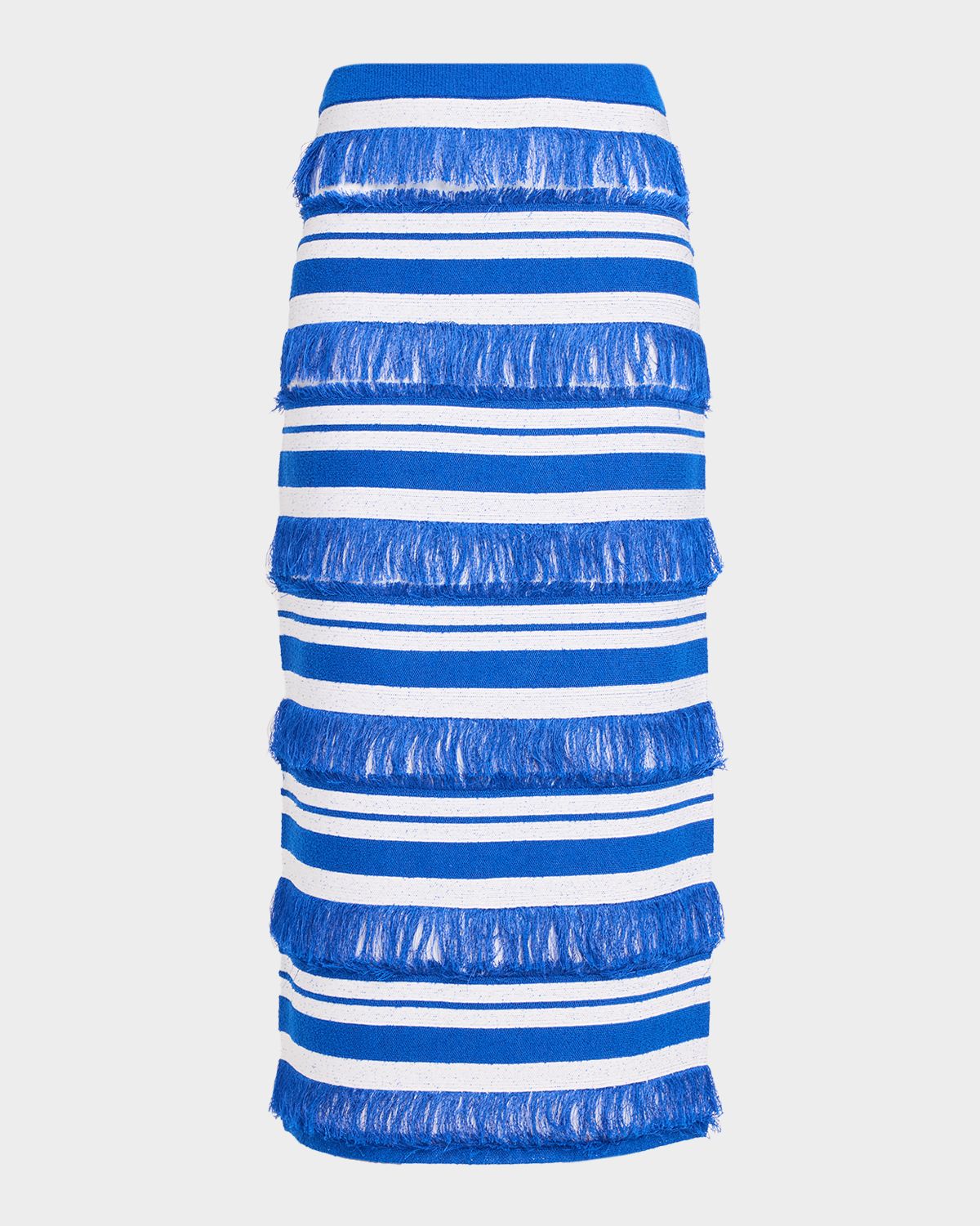 SIMKHAI Lula Knit Fringe Midi Skirt
