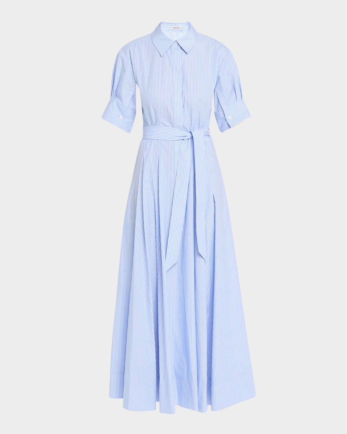 SIMKHAI Truman Striped Cotton Shirtdress