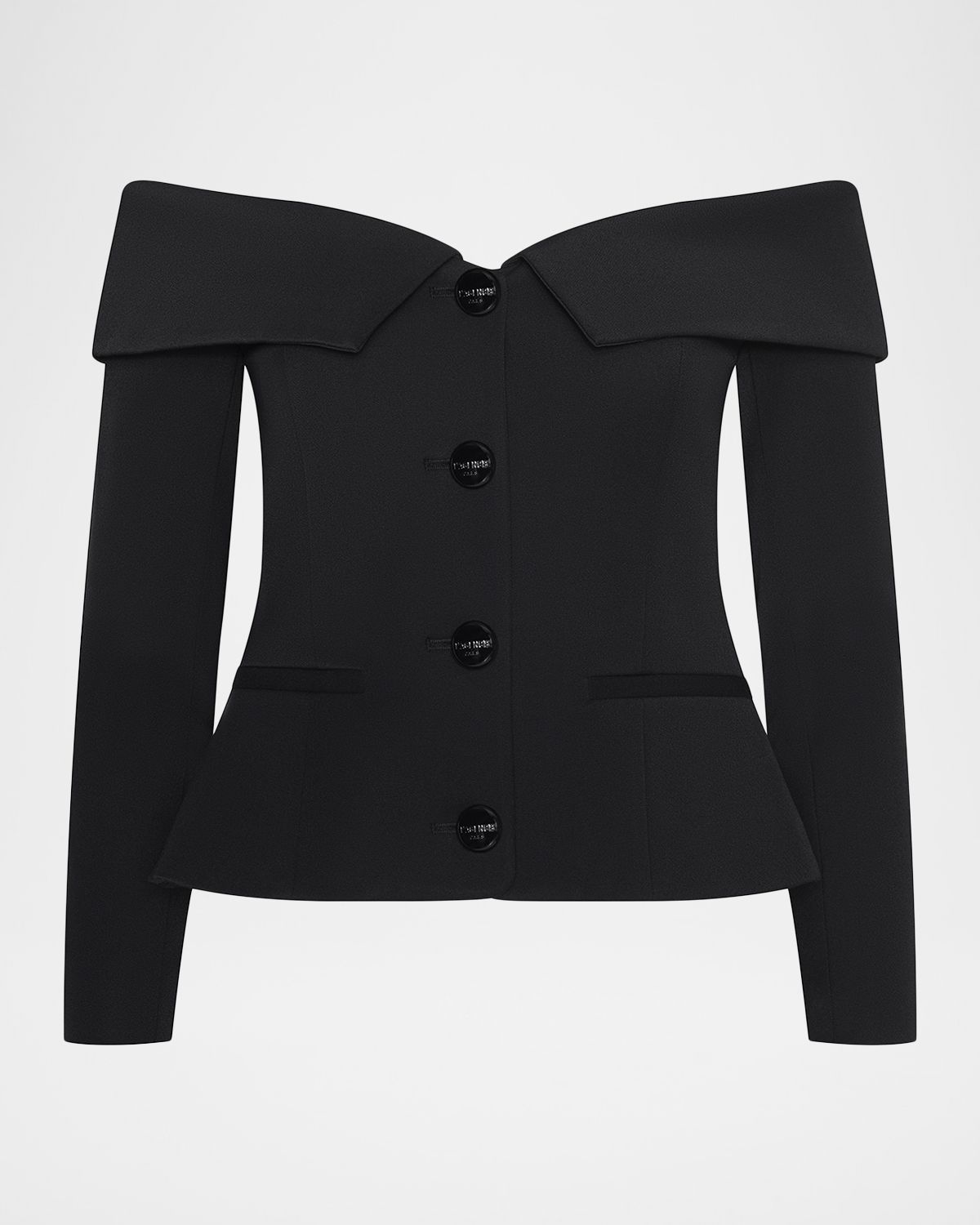 L 'Agence Ingrid Off-Shoulder Blazer Top