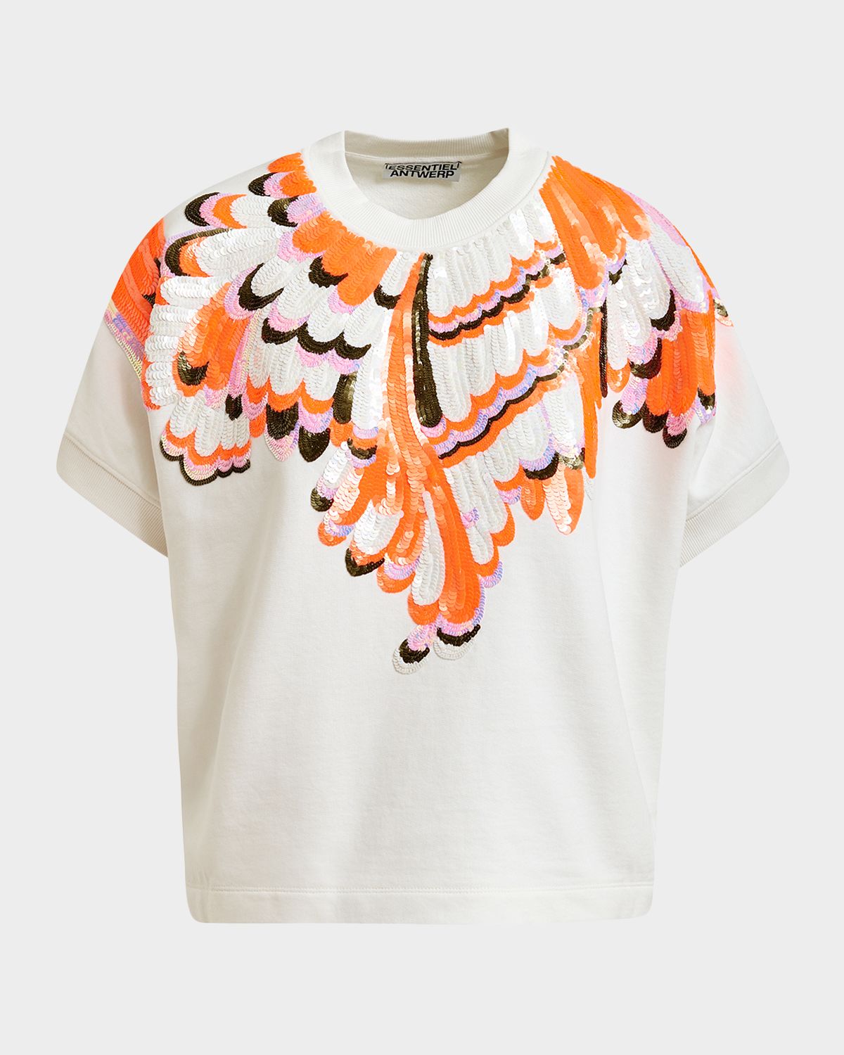 Essentiel Antwerp Jolies Embellished Short-Sleeve Sweatshirt