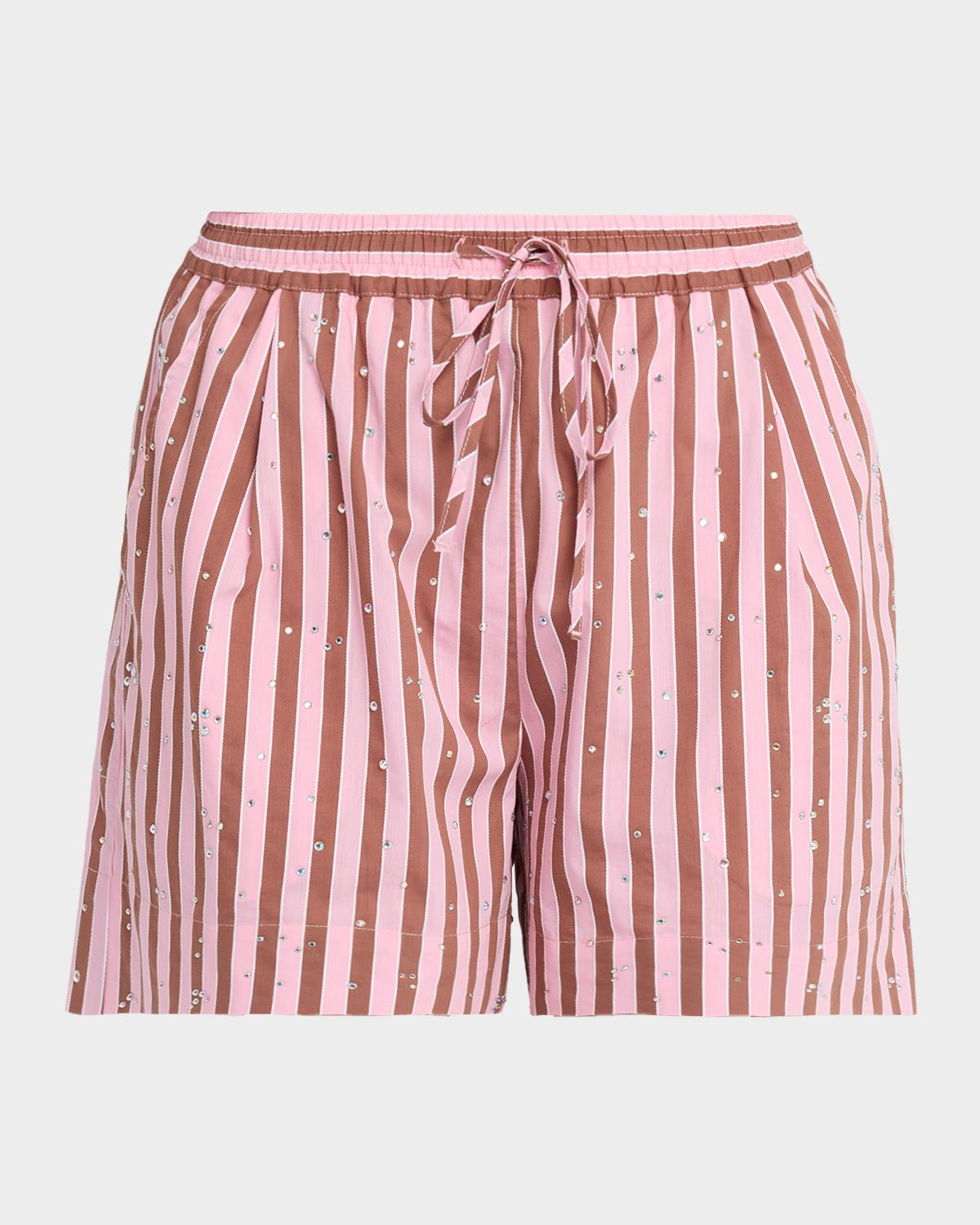 Essentiel Antwerp Jeeuw Embellished Striped Shorts