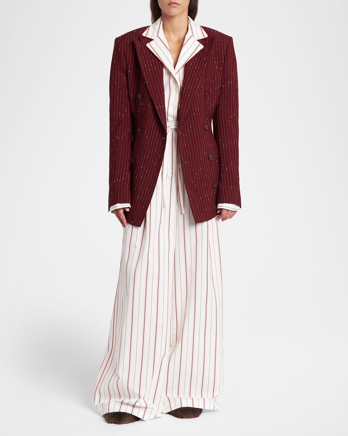Dolce & Gabbana Sartorial Pajama Striped Doubel-Breasted Blazer Jacket