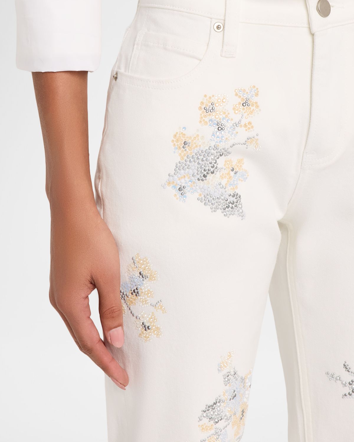 Libertine Porcelain Garden Embellished Slim-Leg Ankle Jeans | Thumbnail 5