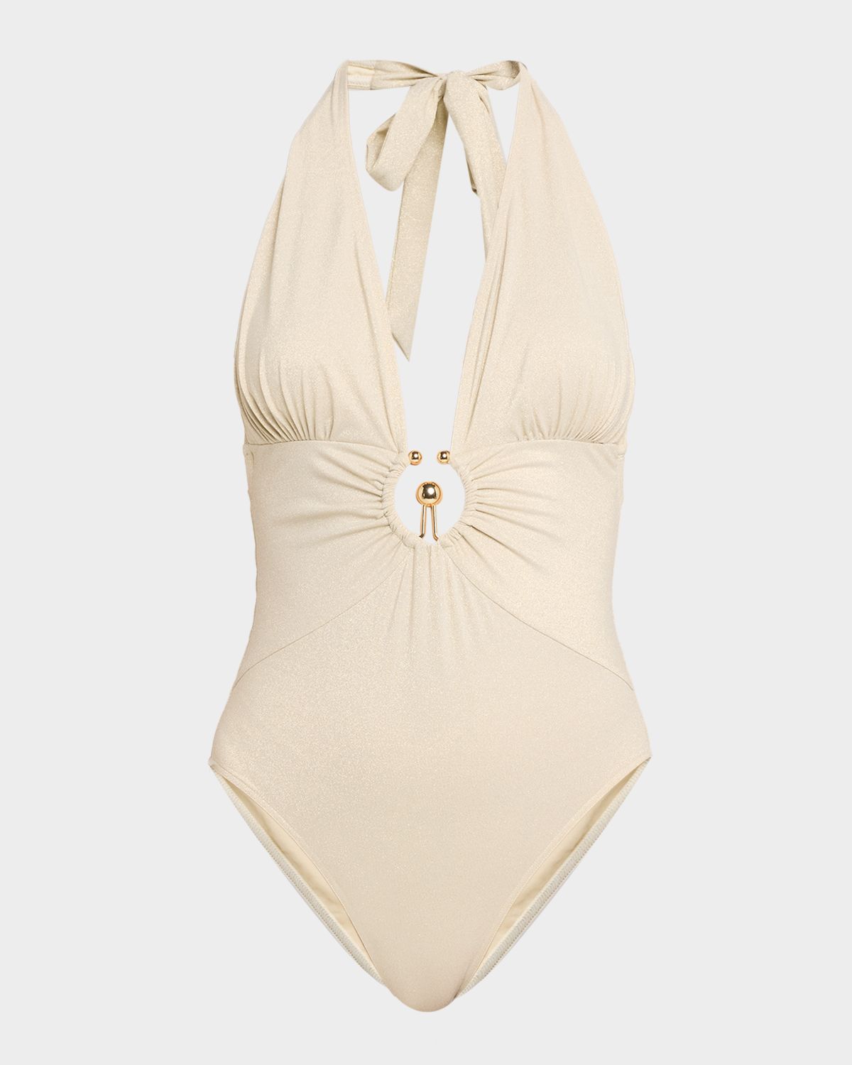 Kobi Halperin Devin Ring Halter One-Piece Swimsuit