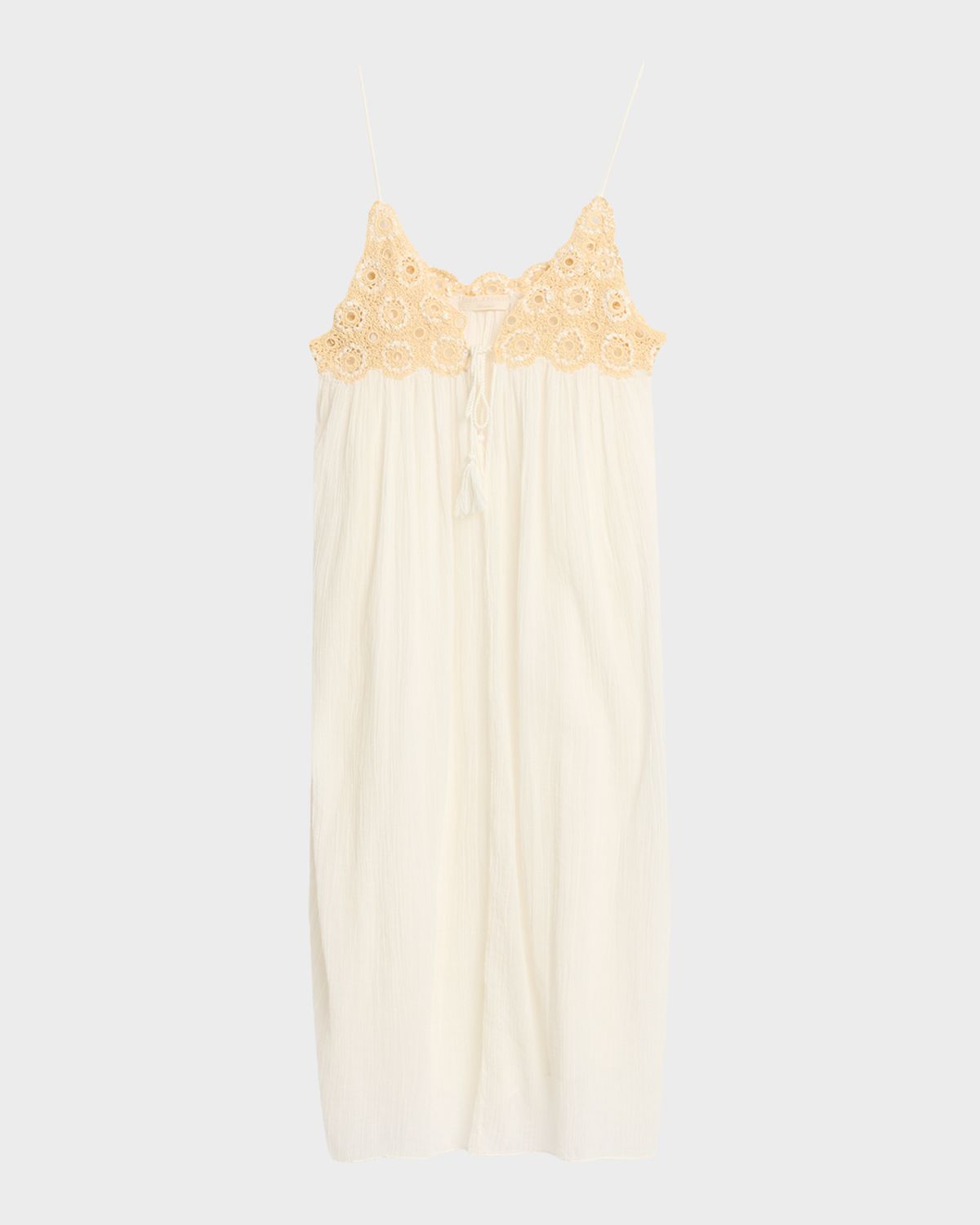 Ulla Johnson Zadie Crochet-Trim Gauze Midi Dress Coverup | Thumbnail 6 Ulla Johnson Zadie Crochet-Trim Gauze Midi Dress Coverup | Thumbnail 6