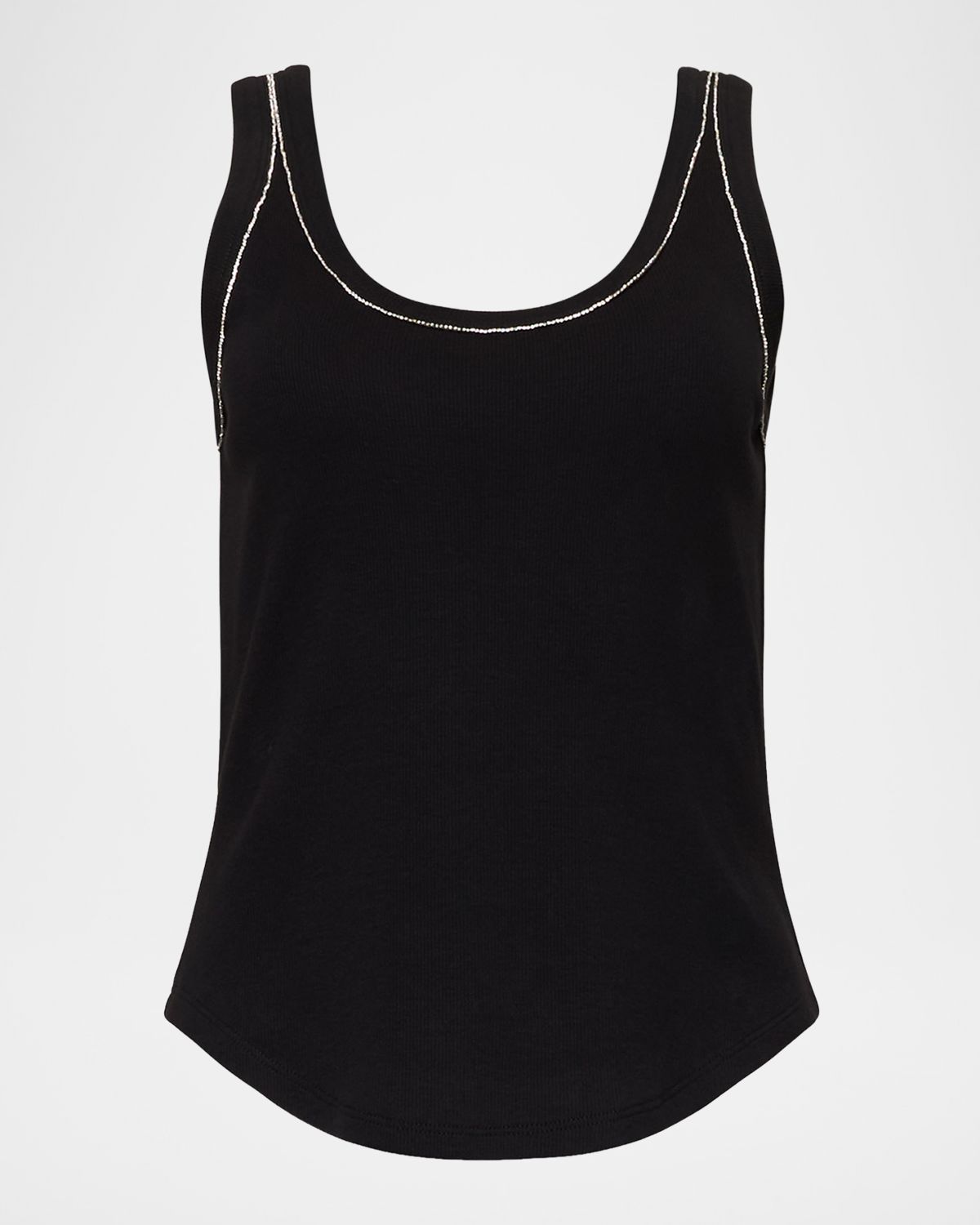 Cinq a Sept Quenta Rhinestone-Trim Tank Top
