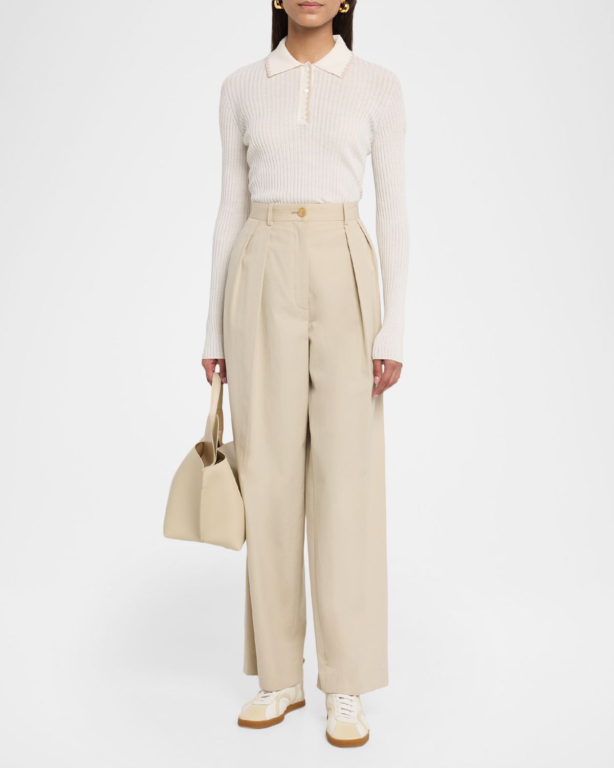 THE ROW Tori Cotton-Silk Top