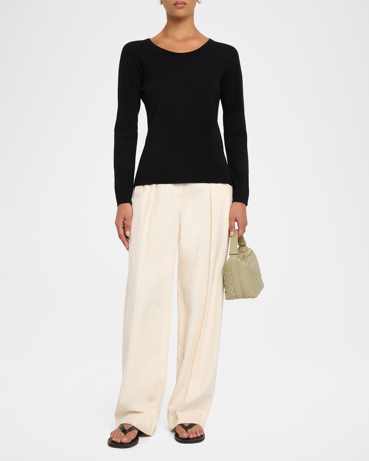 THE ROW Nezana Cashmere Long-Sleeve Top