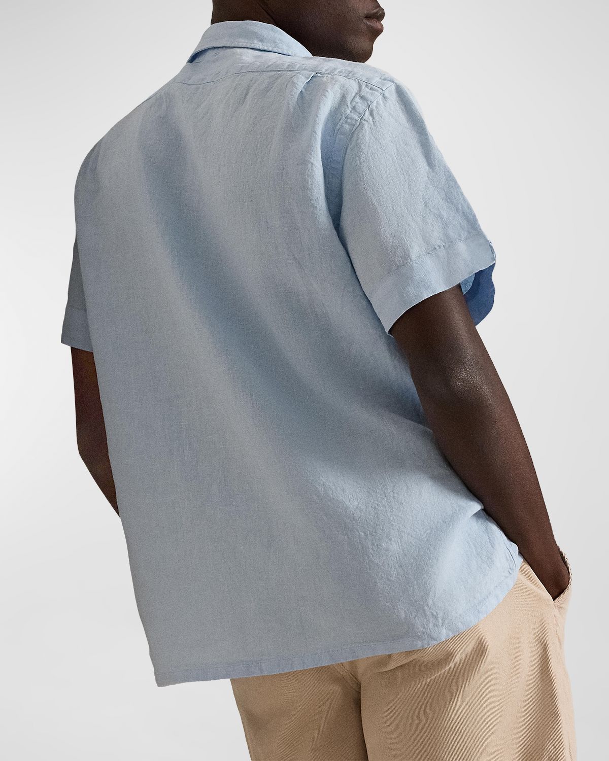 Polo Ralph Lauren Men 's Classic-Fit Linen Camp Shirt | Thumbnail 3 Polo Ralph Lauren Men 's Classic-Fit Linen Camp Shirt | Thumbnail 3