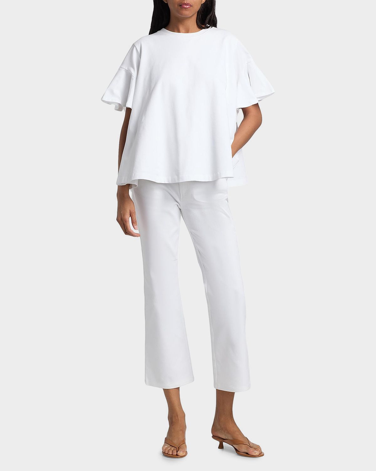 Cinq a Sept Stevie Lace Cropped Flare Jeans