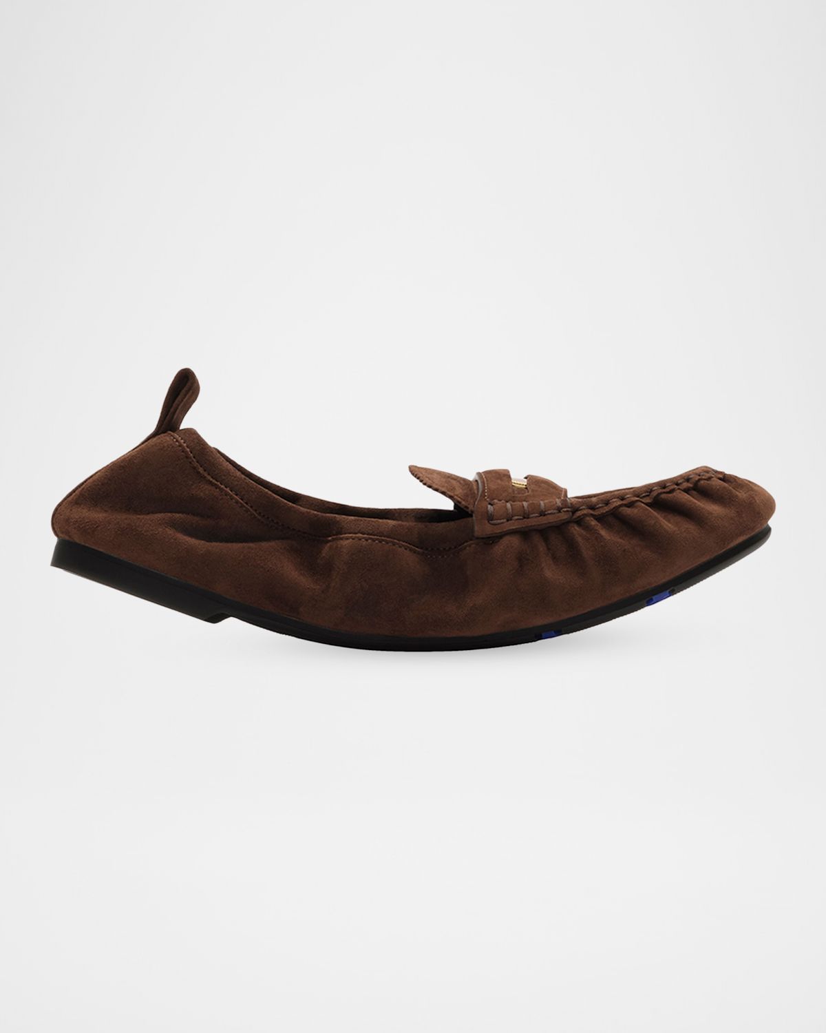 Burberry Suede Fawn Penny Loafers