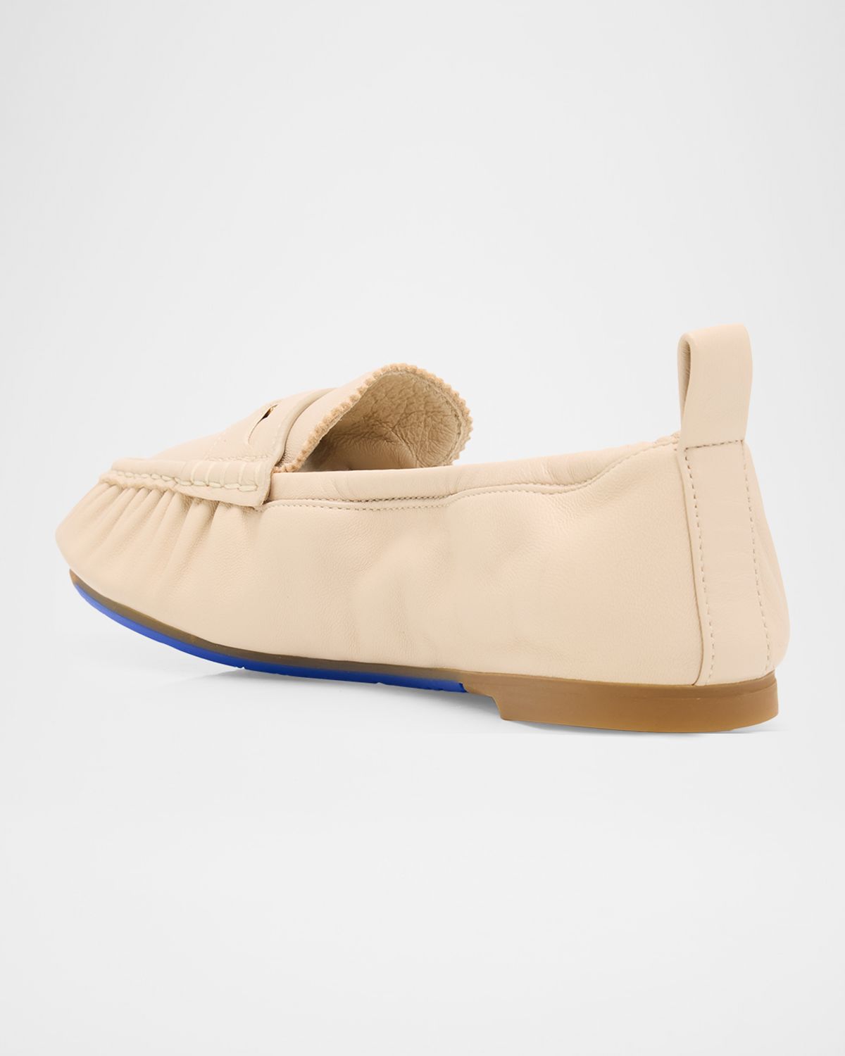Burberry Fawn Leather Loafer Ballerina Flats