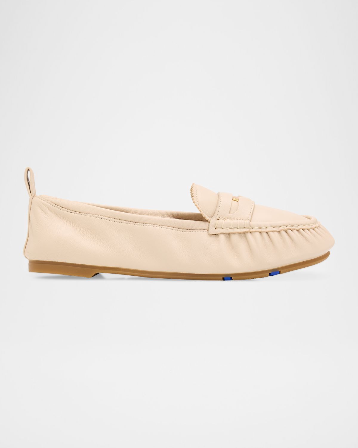Burberry Fawn Leather Loafer Ballerina Flats