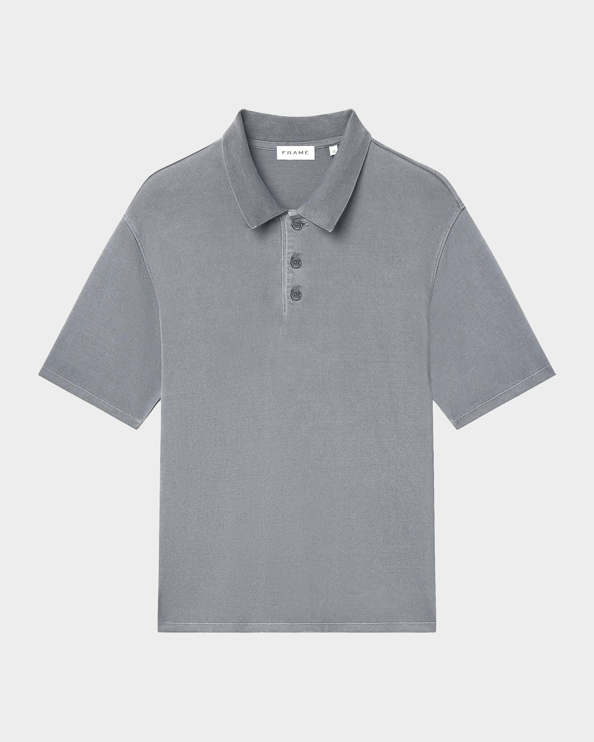 FRAME Men 's Washed-Finish Cotton Polo Shirt