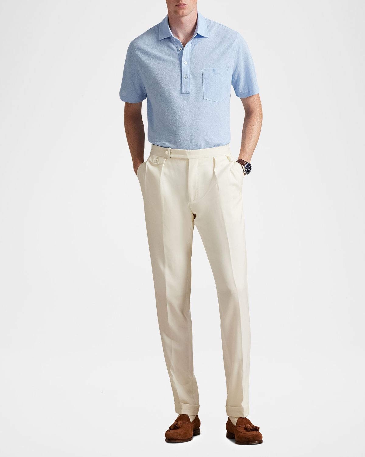 Polo Ralph Lauren Men 's Linen Pique Knit Polo Shirt