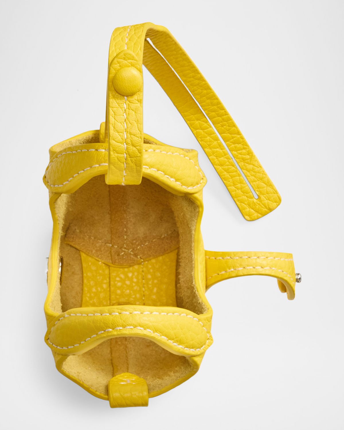 Polo Ralph Lauren Shiny Drum Pebbled Leather Bag Charm | Thumbnail 3 Polo Ralph Lauren Shiny Drum Pebbled Leather Bag Charm | Thumbnail 3