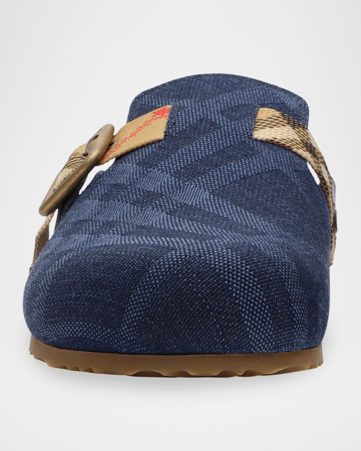 Burberry Check Denim Urchin Clogs
