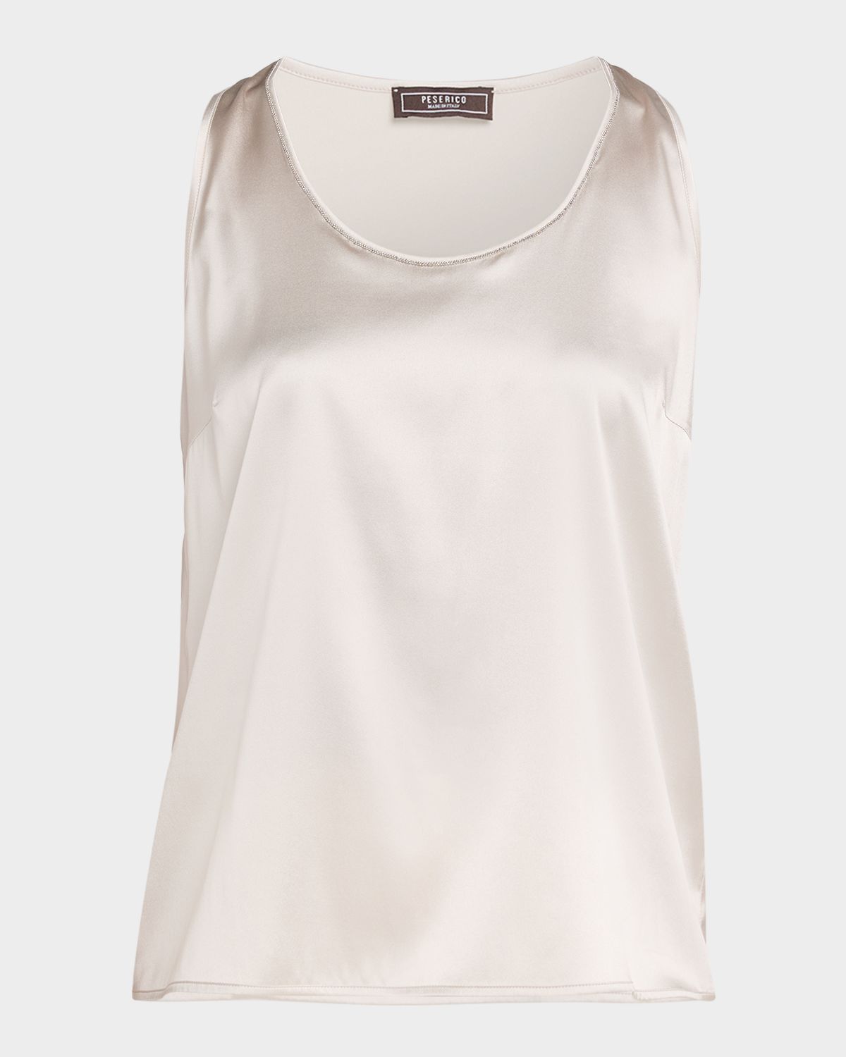 Peserico Scoopneck Satin Tank | Thumbnail 6 Peserico Scoopneck Satin Tank | Thumbnail 6