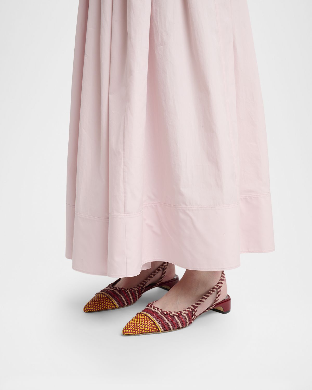 Gabriela Hearst Perro Woven Leather Slingback Pumps