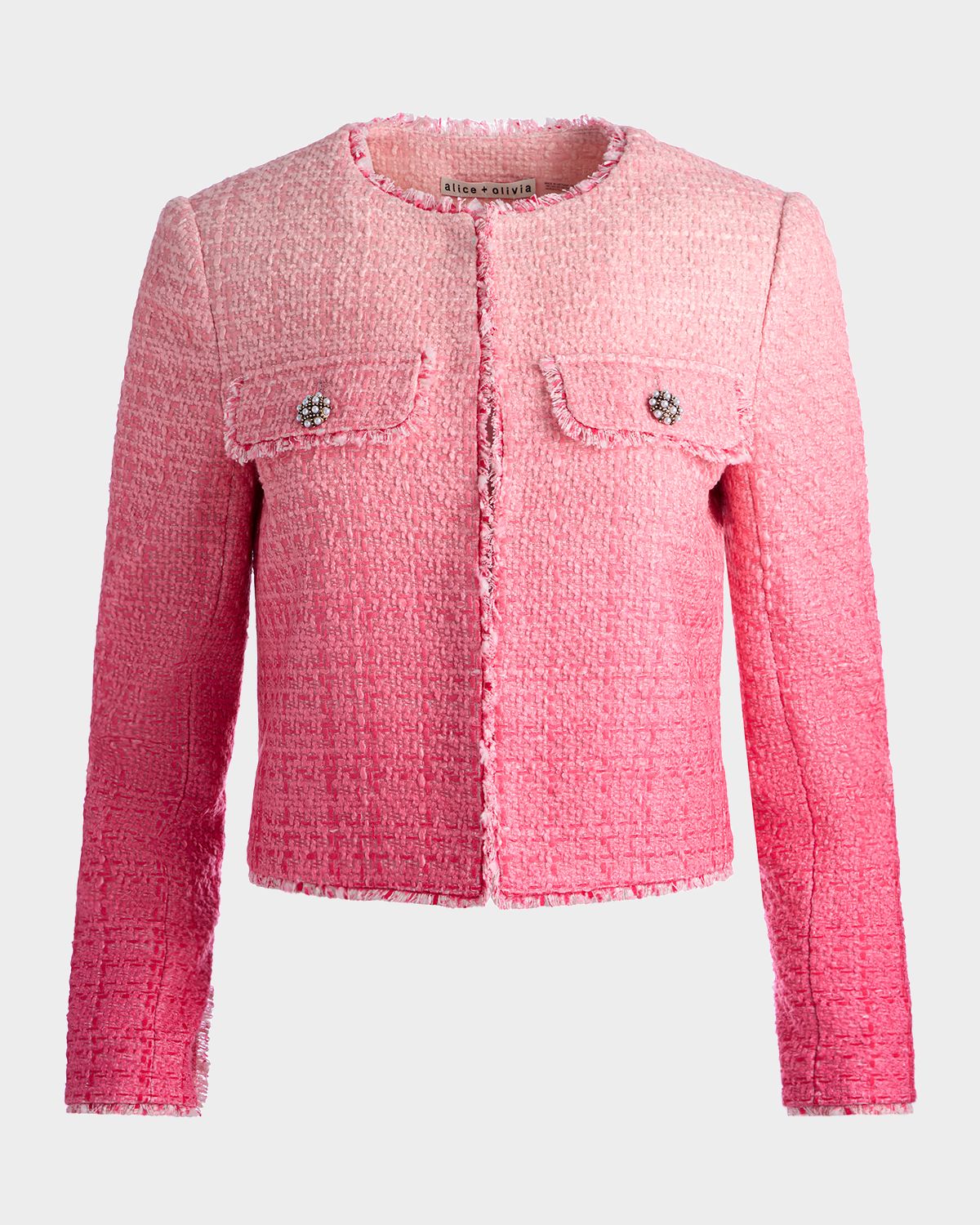 ALICE + OLIVIA Dumont Embellished Tweed Jacket