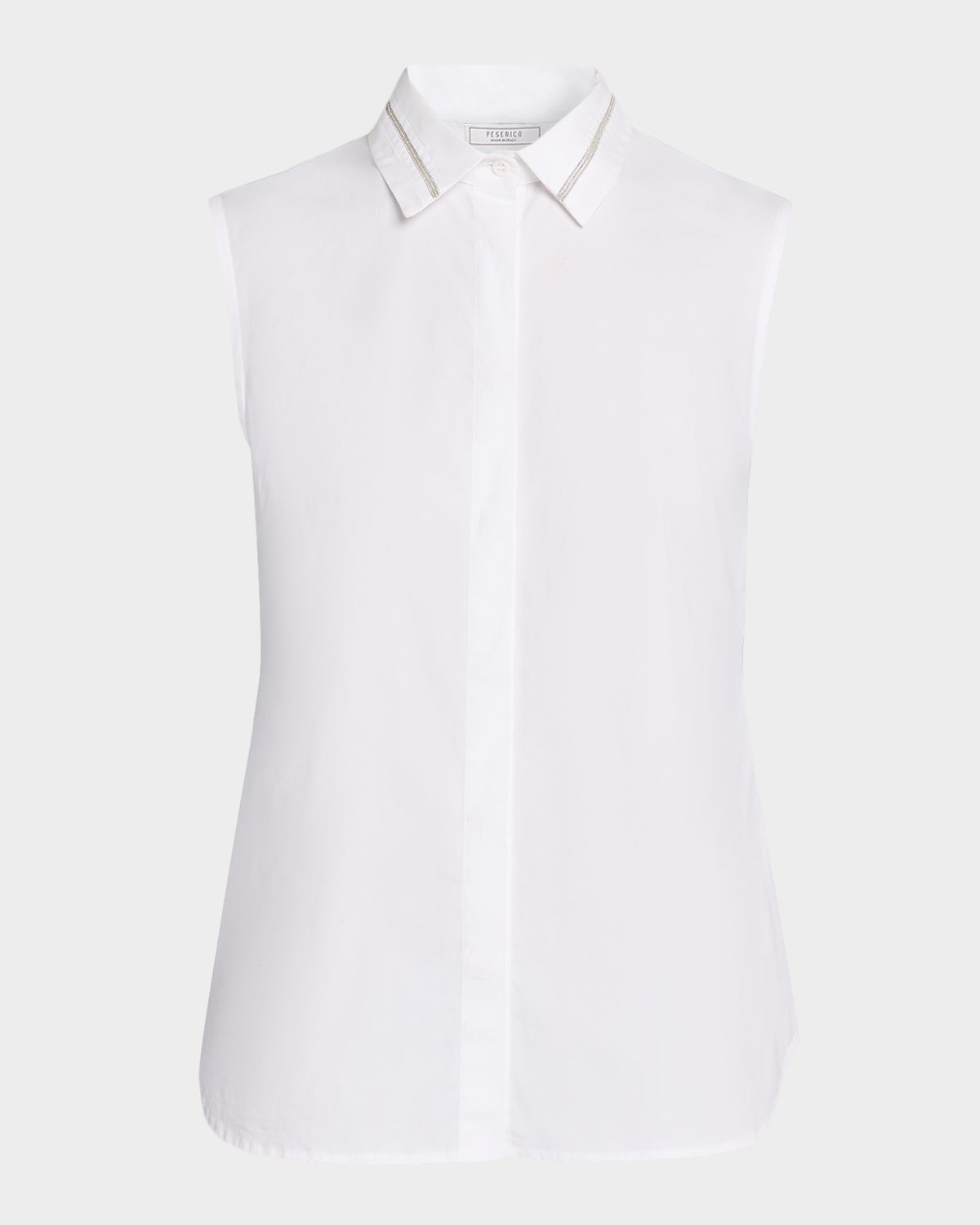 Peserico Sleeveless Linen-Cotton Shirt | Thumbnail 6