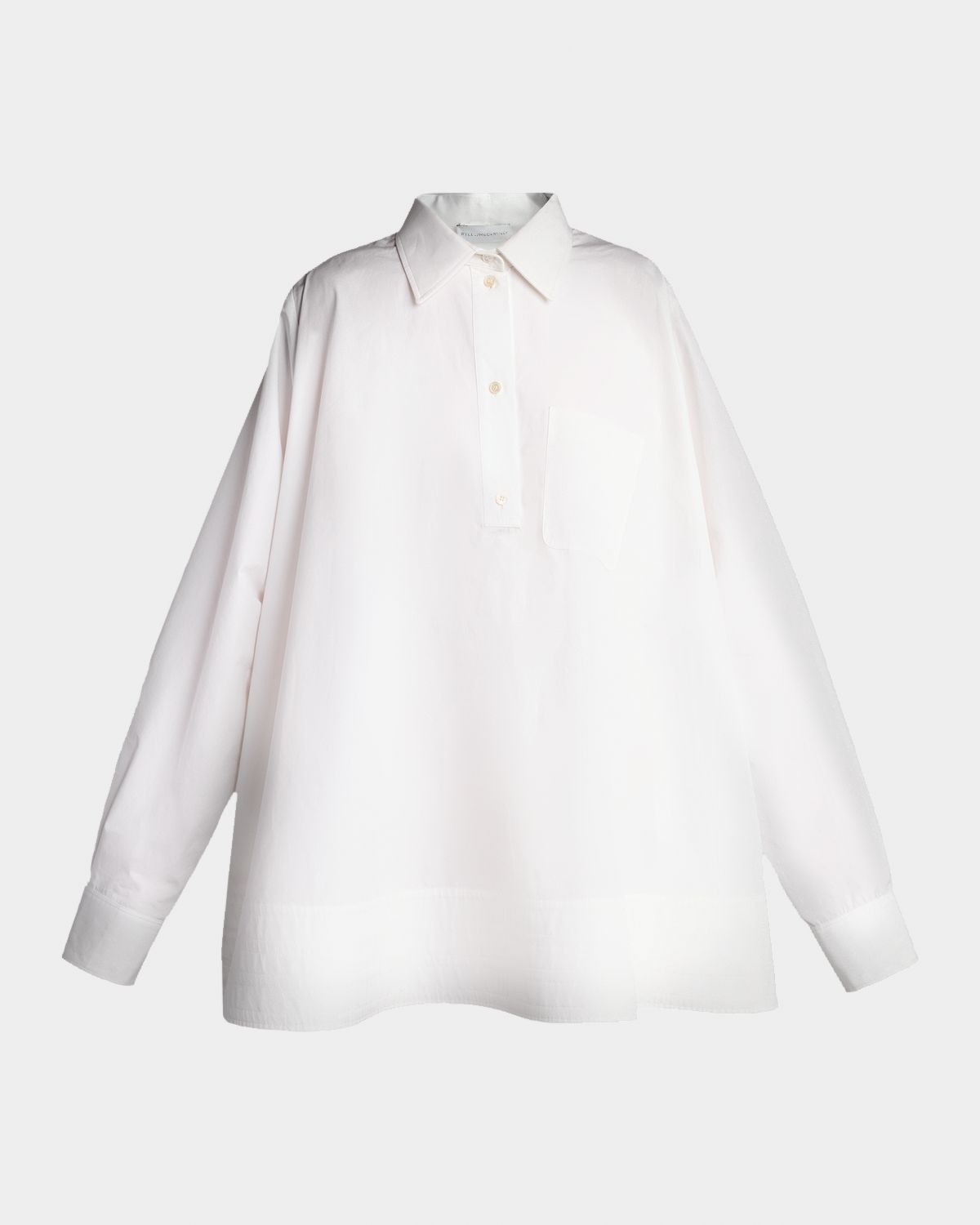 Stella McCartney Long-Sleeve Cotton Poplin Mini Shirtdress