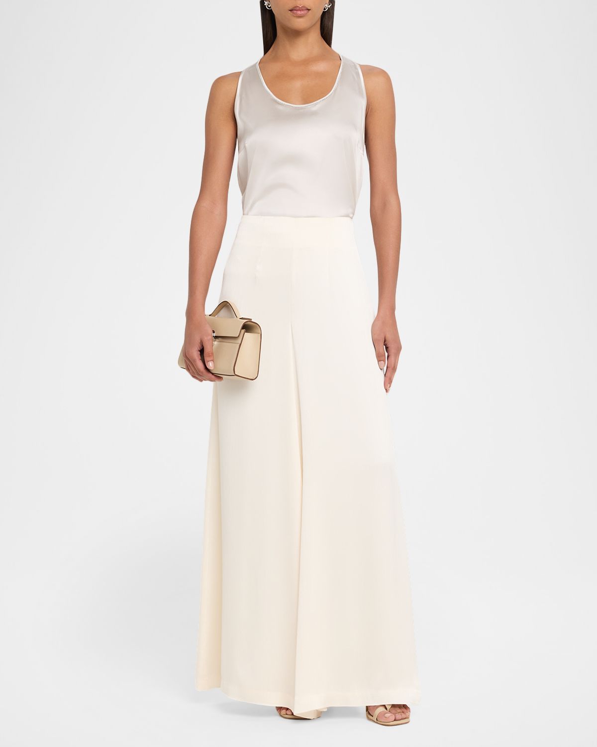 Peserico Wide-Leg Fluid Crepon Satin Pants | Thumbnail 5