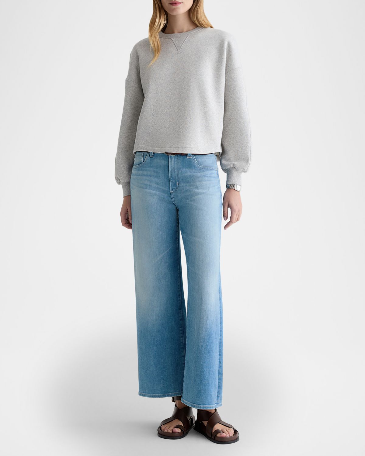 AG Jeans Saige Wide-Leg Stretch Denim Jeans