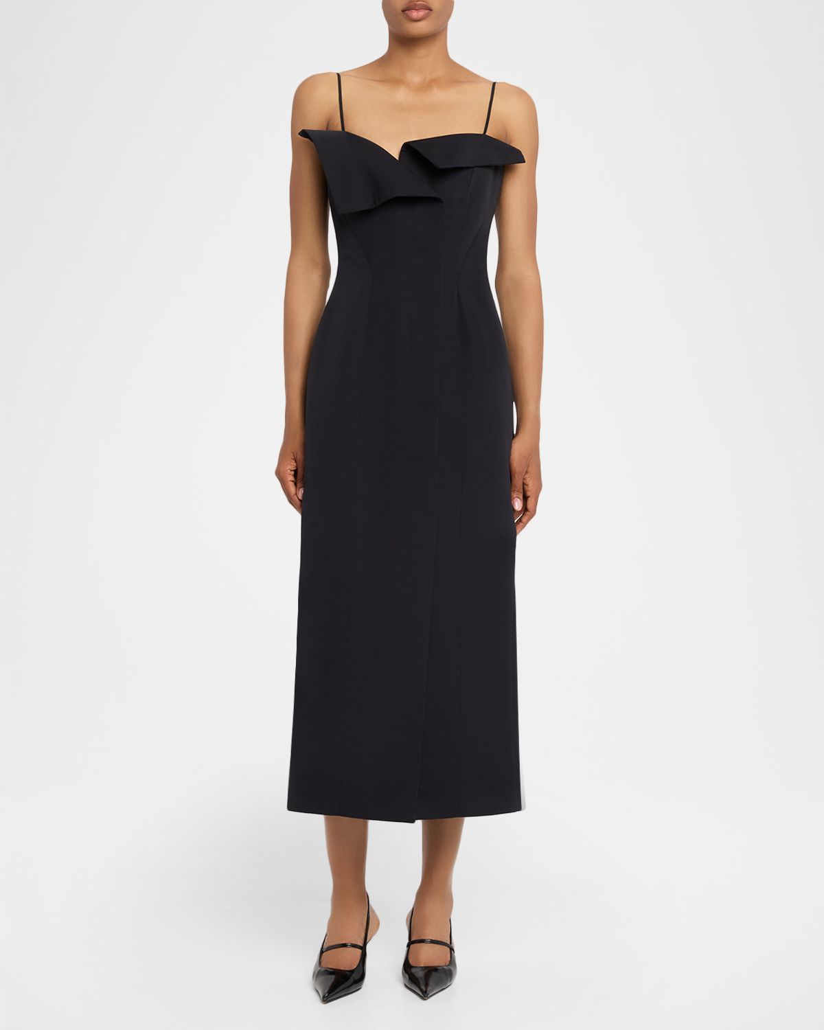 FForme Skylar Tailored Cotton and Silk Midi Dress