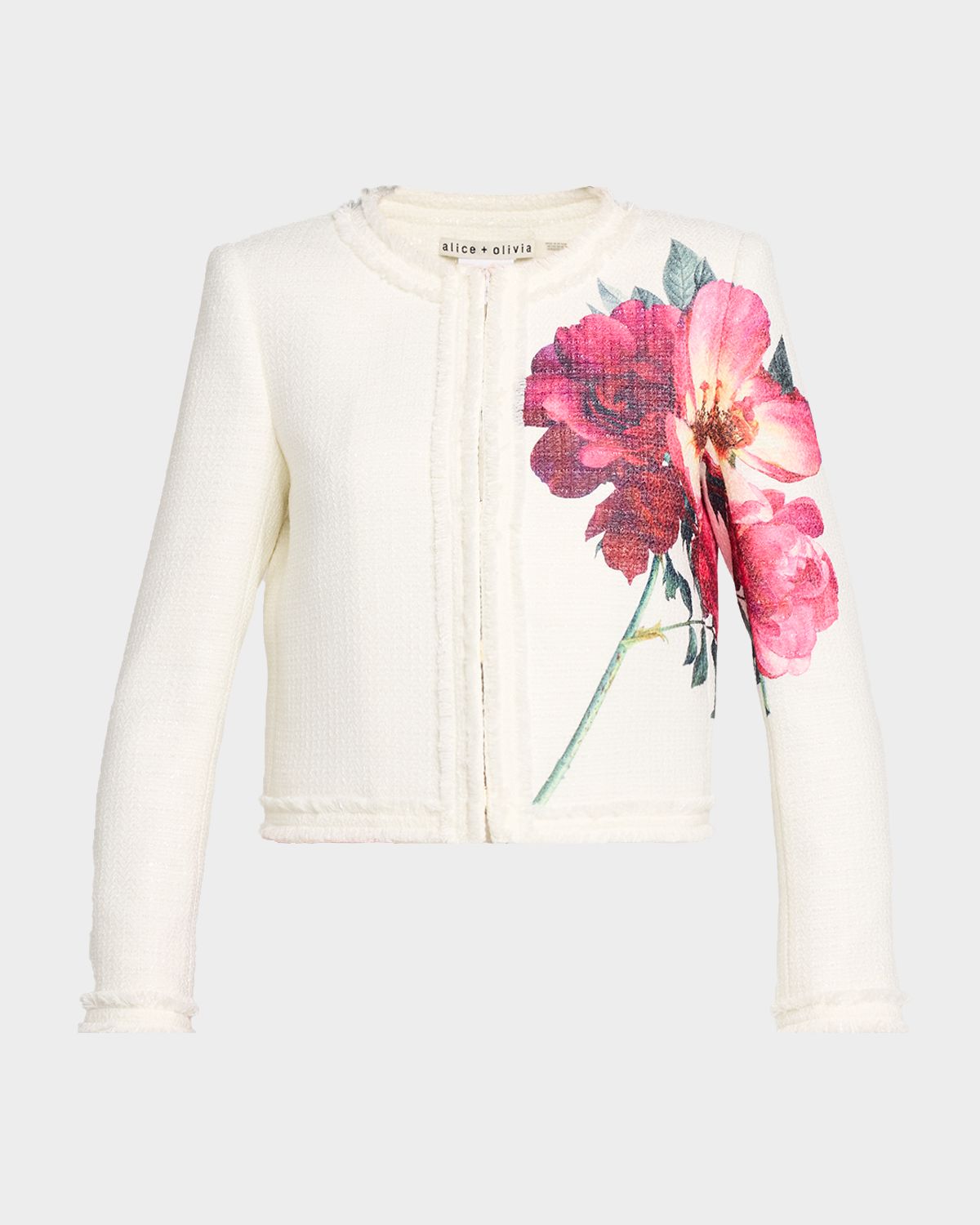 ALICE + OLIVIA Landon Floral Tweed Jacket