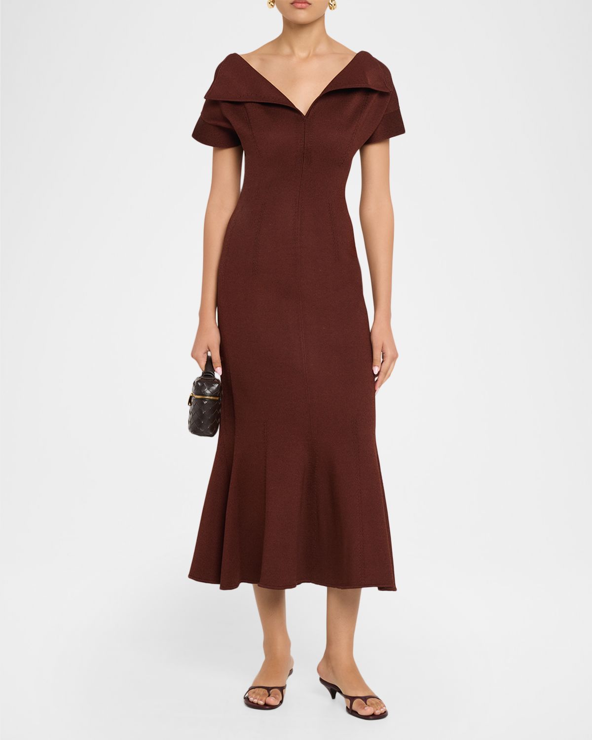 FForme Zaria Sculpted Knit Maxi Dress