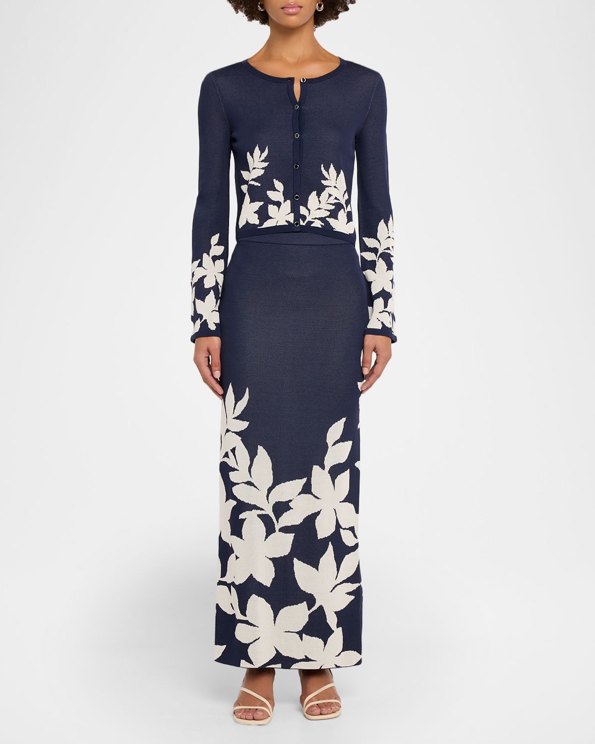 MISA Los Angeles Shae Fitted Floral Maxi Skirt