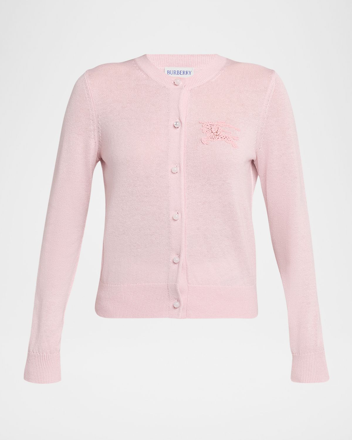 Burberry Ravella Crochet EKD Crewneck Cardigan | Thumbnail 4 Burberry Ravella Crochet EKD Crewneck Cardigan | Thumbnail 4