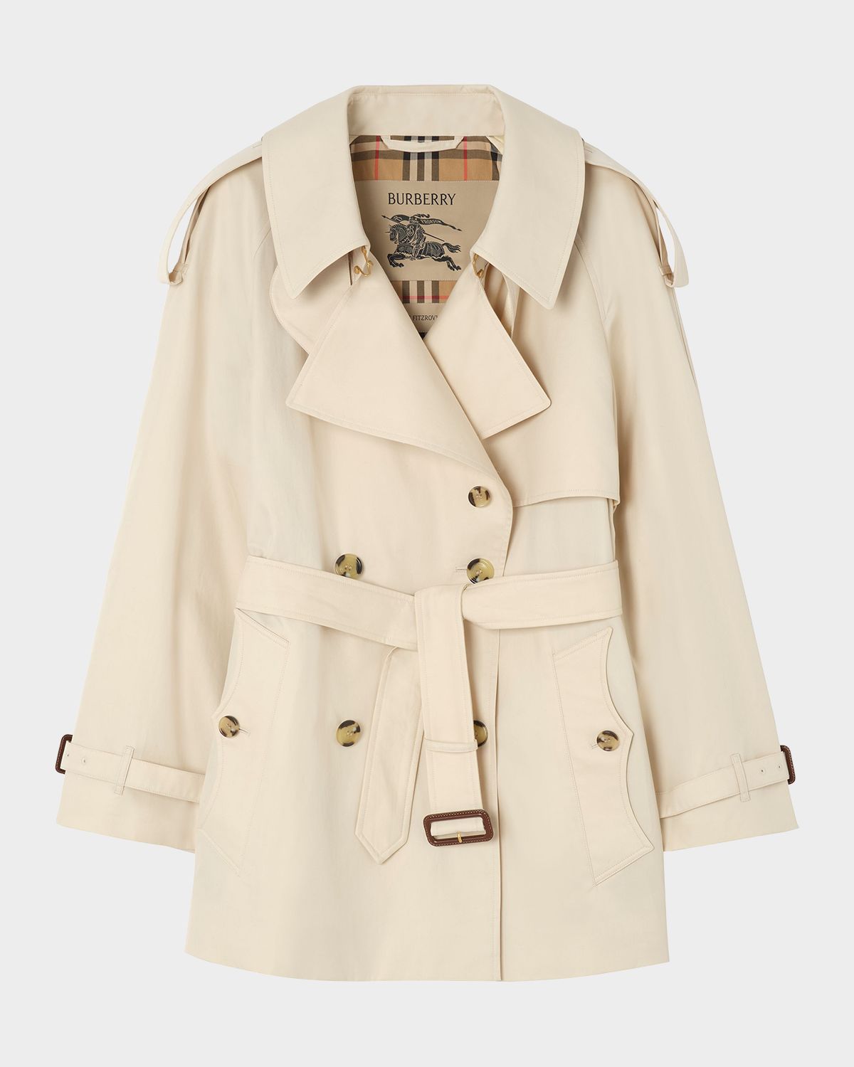 Burberry Fitzrovia Tropical Gabardine Short Trench Coat | Thumbnail 7