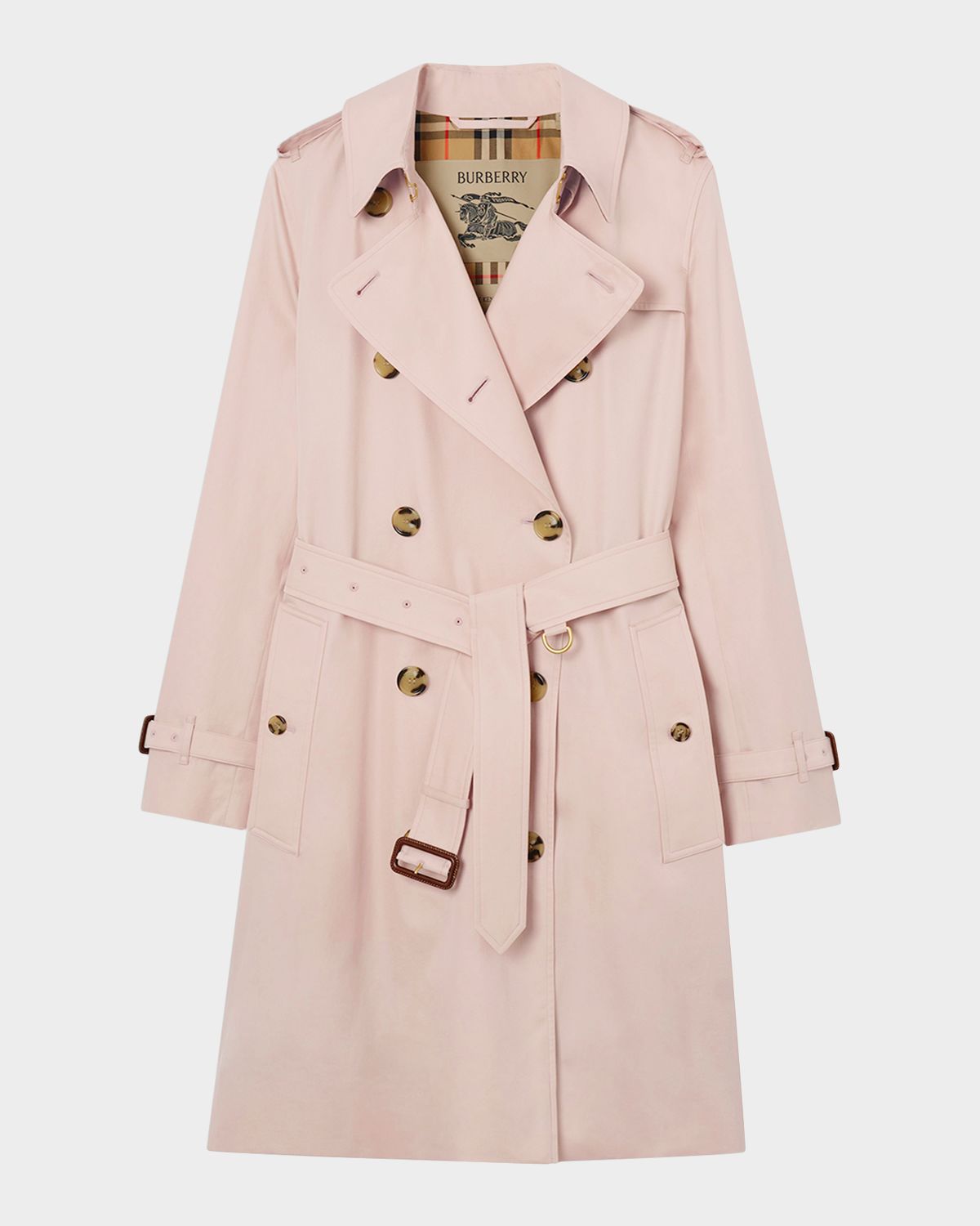 Burberry Kensington Belted Double-Breasted Trench Coat