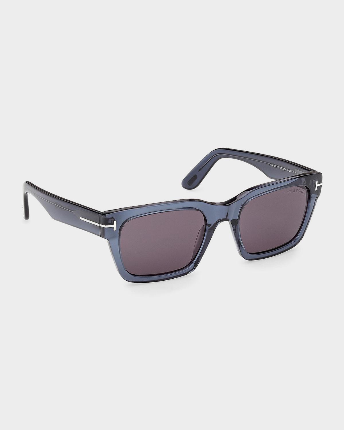 TOM FORD Men's Andy 02 55mm Square Acetate Sunglasses | Thumbnail 3 TOM FORD Men's Andy 02 55mm Square Acetate Sunglasses | Thumbnail 3
