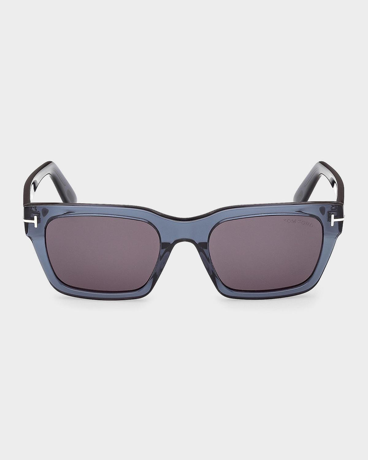 TOM FORD Men 's Andy 02 55mm Square Acetate Sunglasses | Image 1 TOM FORD Men 's Andy 02 55mm Square Acetate Sunglasses | Image 1