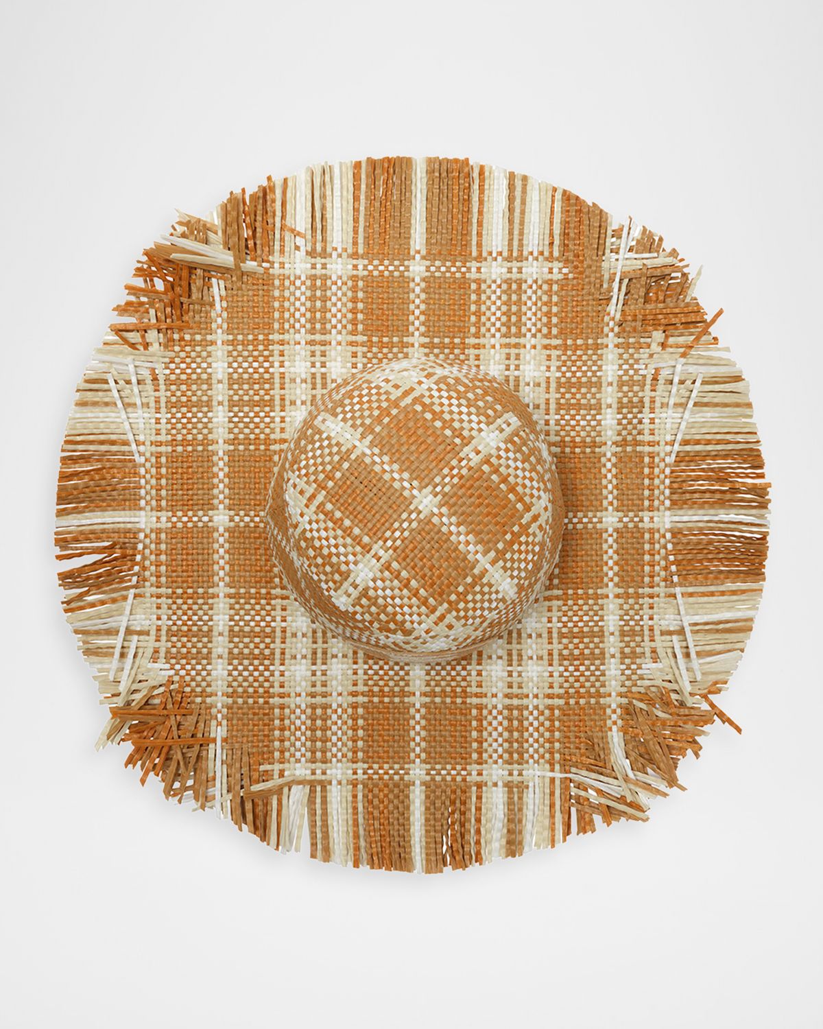 Burberry Knight Stamp Raffia-Effect Sun Hat