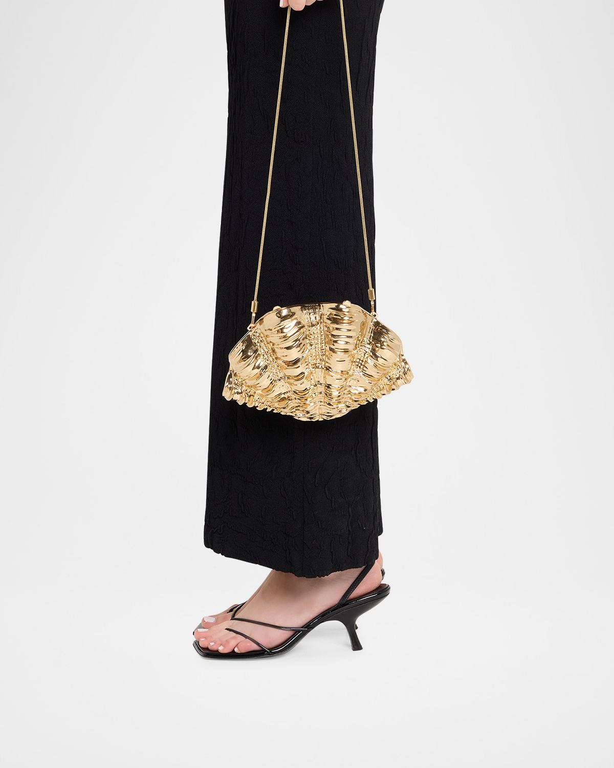 SIMKHAI Venus Shell Minaudiere Clutch Bag