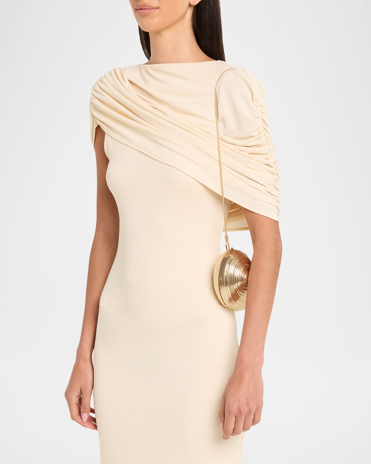 SIMKHAI Marion Metal Shell Crossbody Clutch