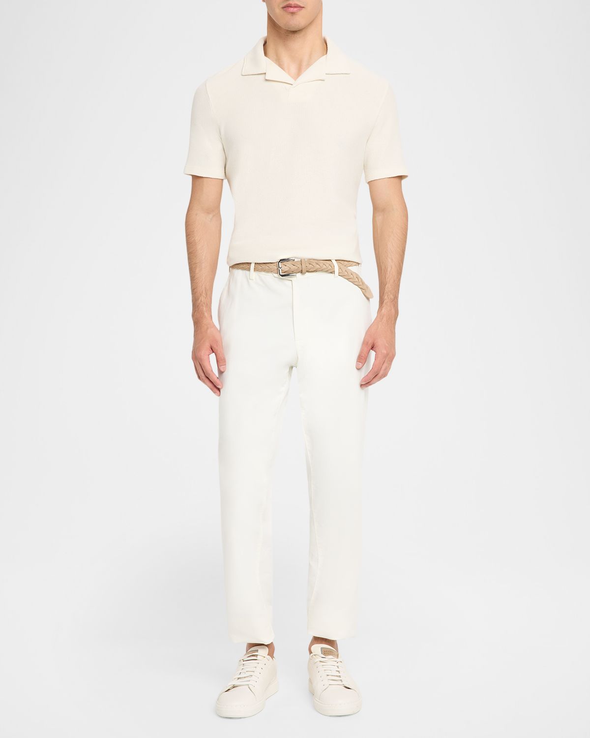 Vince Men 's Honeycomb Johnny Collar Polo Shirt