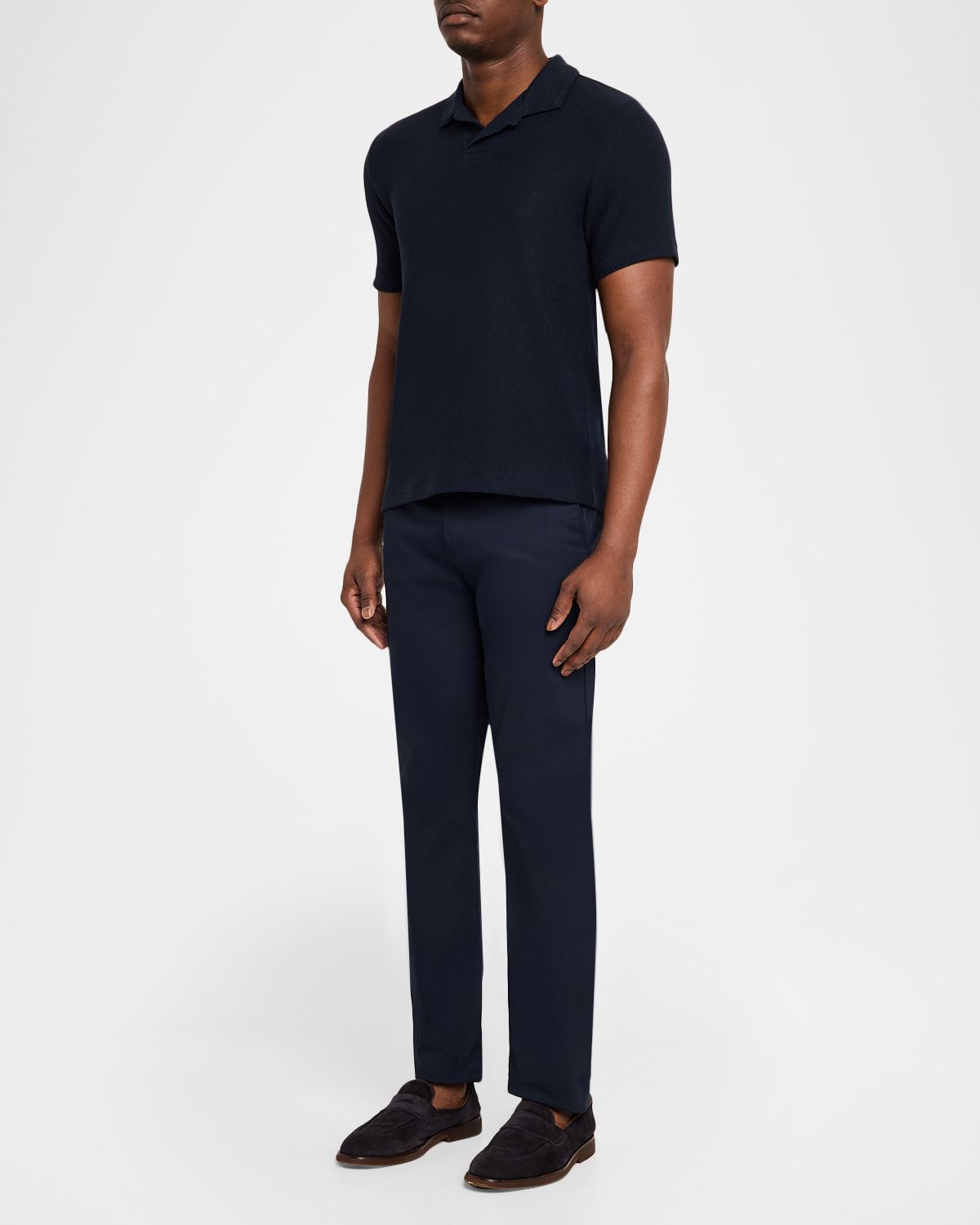 Vince Men 's Honeycomb Johnny Collar Polo Shirt