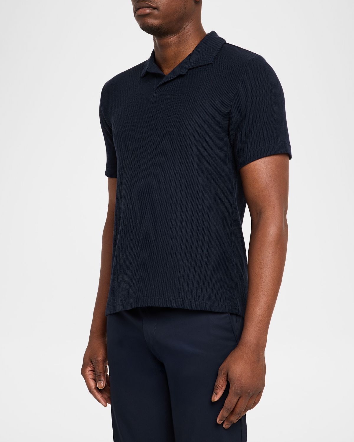 Vince Men 's Honeycomb Johnny Collar Polo Shirt | Thumbnail 4 Vince Men 's Honeycomb Johnny Collar Polo Shirt | Thumbnail 4