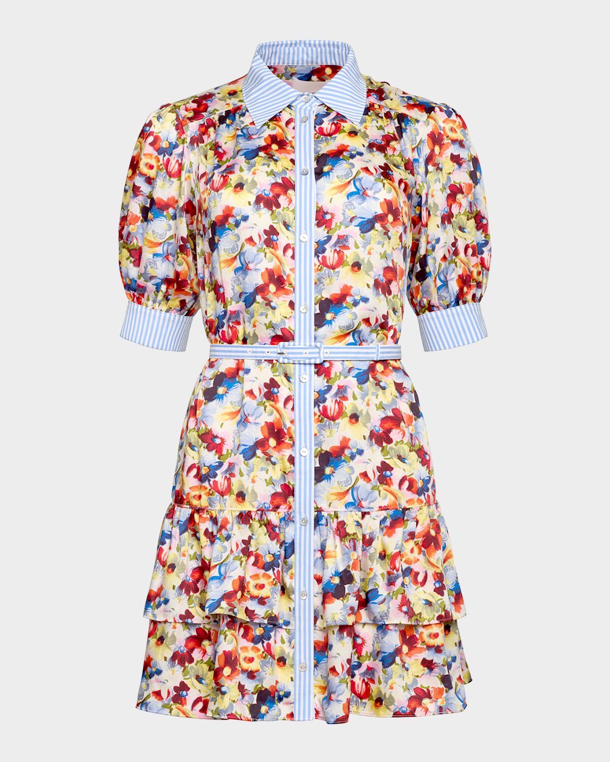 Cinq a Sept Wildflower Bunch Mini Shirtdress